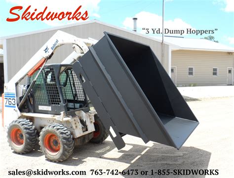 skid steer demolition hopper|trash hopper for skid steer.